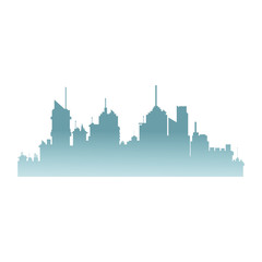 Naklejka premium silhouette of city over white background. colorful design. vector illustration