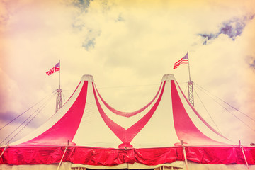 Circus tent and sky