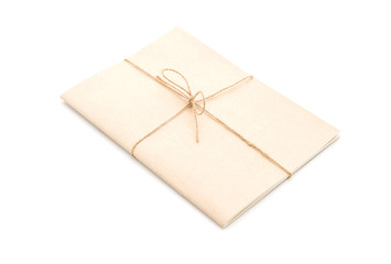 Blank notebook on white