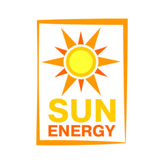Sun energy icon vector illustration.