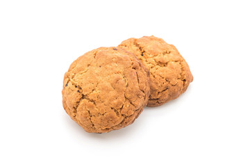 oatmeal raisin cookies on white