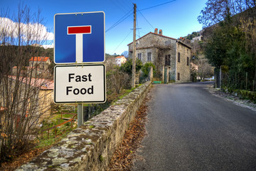 Schild 188 - Fast Food