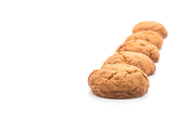 oatmeal raisin cookies on white