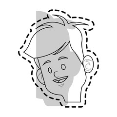 boy cartoon icon over white background. vector illustration