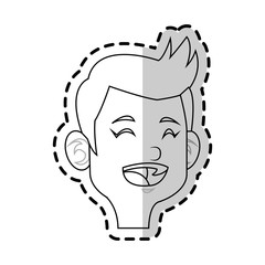 boy cartoon icon over white background. vector illustration