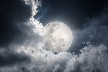 Nighttime sky with cloudy and bright moon would make a great background