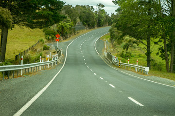 driving by the road, view of asphalt road in countryside, new ze
