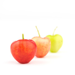 Acerola cherry of thailand soft focus on White background
