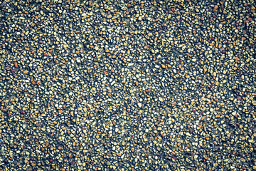 Sand stone pebbles texture background for interior, exterior or industrial construction concept design. Vintage style effect picture.