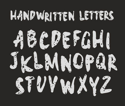 Vector handwritten brush script. Modern Brushed Lettering. Alphabet
