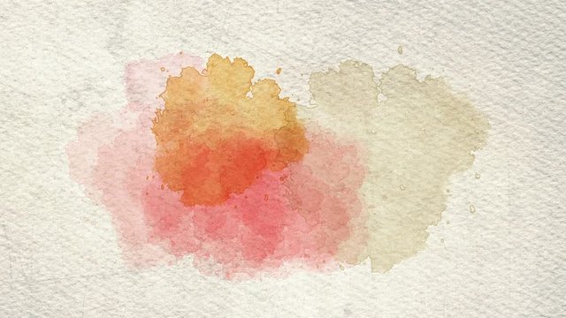  Watercolor Daub  Vignette -   Flat Video Footage 
