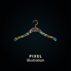 Hanger - pixel illustration.