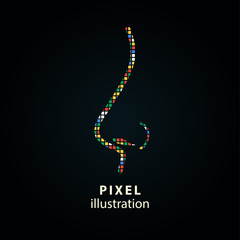 Nose - pixel illustration.