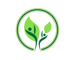 circle green plant icon