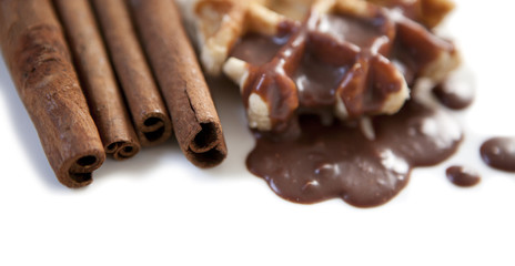 cannelle et gaufre au chocolat