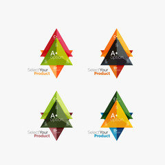 Set of triangle option infographic layouts