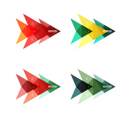 Vector colorful arrow option infographics templates set