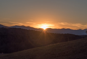 Fototapeta na wymiar Appalachian sunset