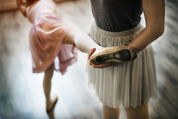 Ballet Dancer Training School Concept