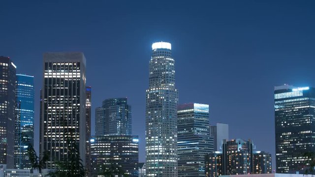 Los Angeles Skyscrapers 07 Time Lapse Night
