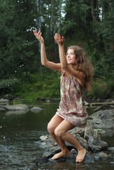 Fototapeta premium Ballerina on Swan lake