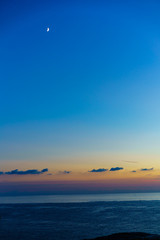 Moon on the sea