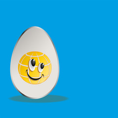 Easter egg with a smile