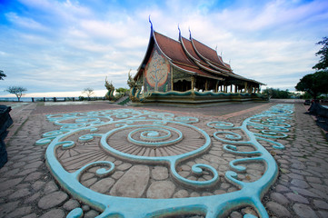 Naklejka premium Wat Sirindhorn Wararam Phu Prao temple in Thailand.