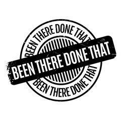 Been There Done That rubber stamp