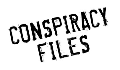 Conspiracy Files rubber stamp. Grunge design with dust scratches. Effects can be easily removed for a clean, crisp look. Color is easily changed.