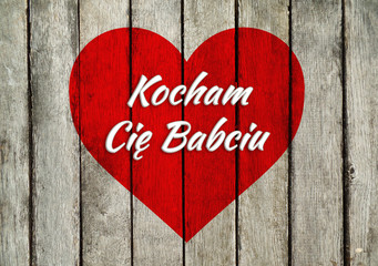 serce, Grandmother's day in the calendar. Dzień babci, dzień dziadka.