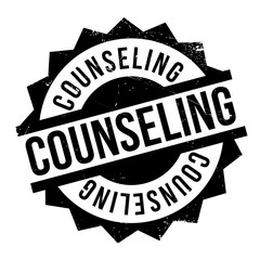 Counseling rubber stamp. Grunge design with dust scratches. Effects can be easily removed for a clean, crisp look. Color is easily changed.