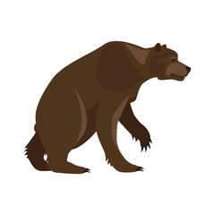 Prehistoric animal. Vector cartoon ancient mammal ice age extinct animal, bear