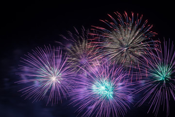 firework background with free space for text