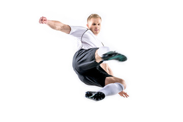 Soccer player exercising