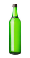 Green glass wine bottle