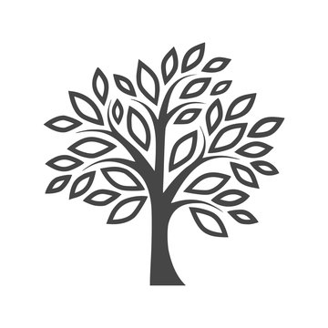 Simple Tree Icon - Vector Illustration