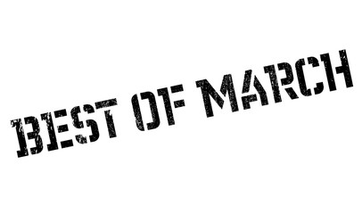 Best Of March rubber stamp