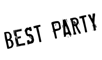 Best Party rubber stamp