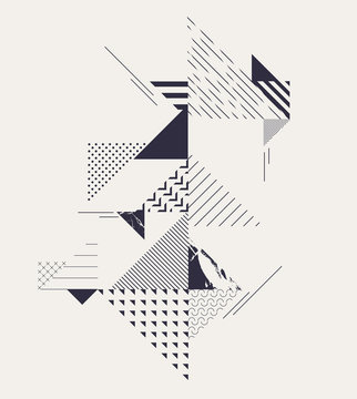 Abstract modern geometric composition
