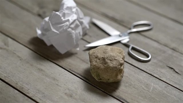 Rock, Paper, Scissors is a Popular Way to Make a Decision. Seamless looping
