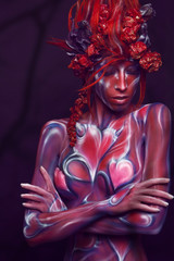 Woman in original head wear