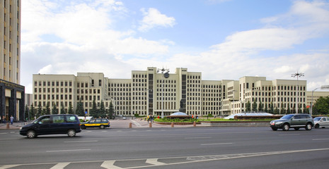 Independence Square in Minsk. Belarus