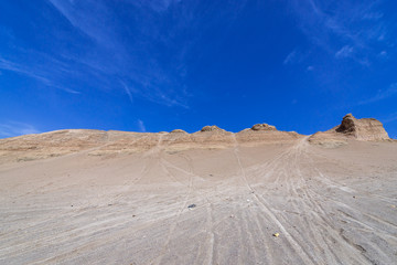 Crusted sand dunes on Maranjab Desert in Iran