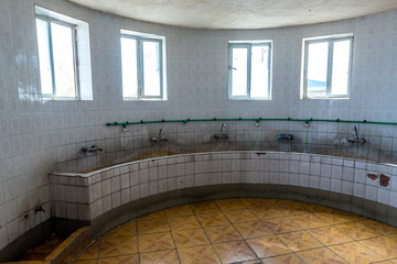 Interior of public toilet in Iran