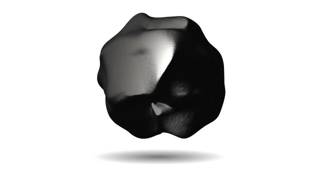 Rotating  Wave Black Wad  -   Abstract  Video Footage