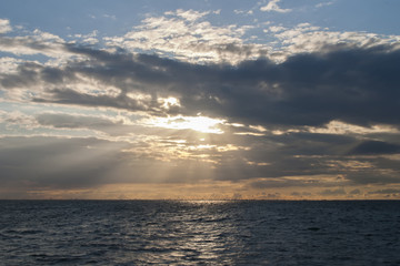 sunset on the sea 