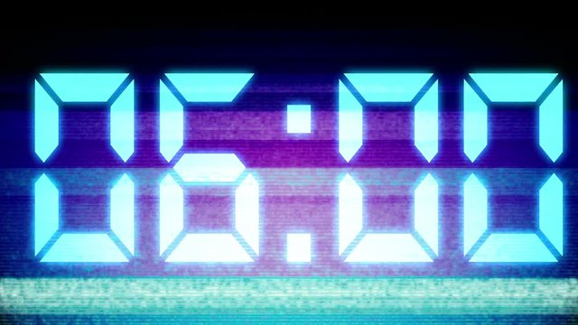 Reverse Counter from 10 to 0 on Grunge Striped Background -    Video Footage 