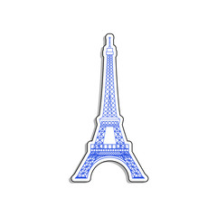 Fototapeta na wymiar Eiffel Tower Label