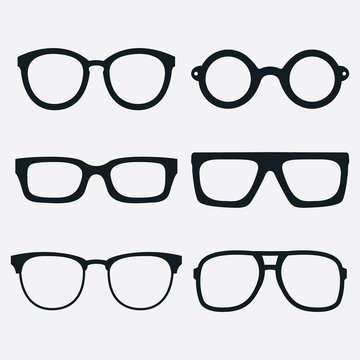 Set of Vector Glasses Frames